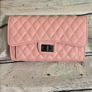 Designer-inspired Quilted Pink Clutch